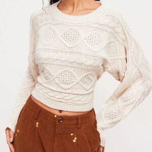 Cider Cream Cable Knit Sweater